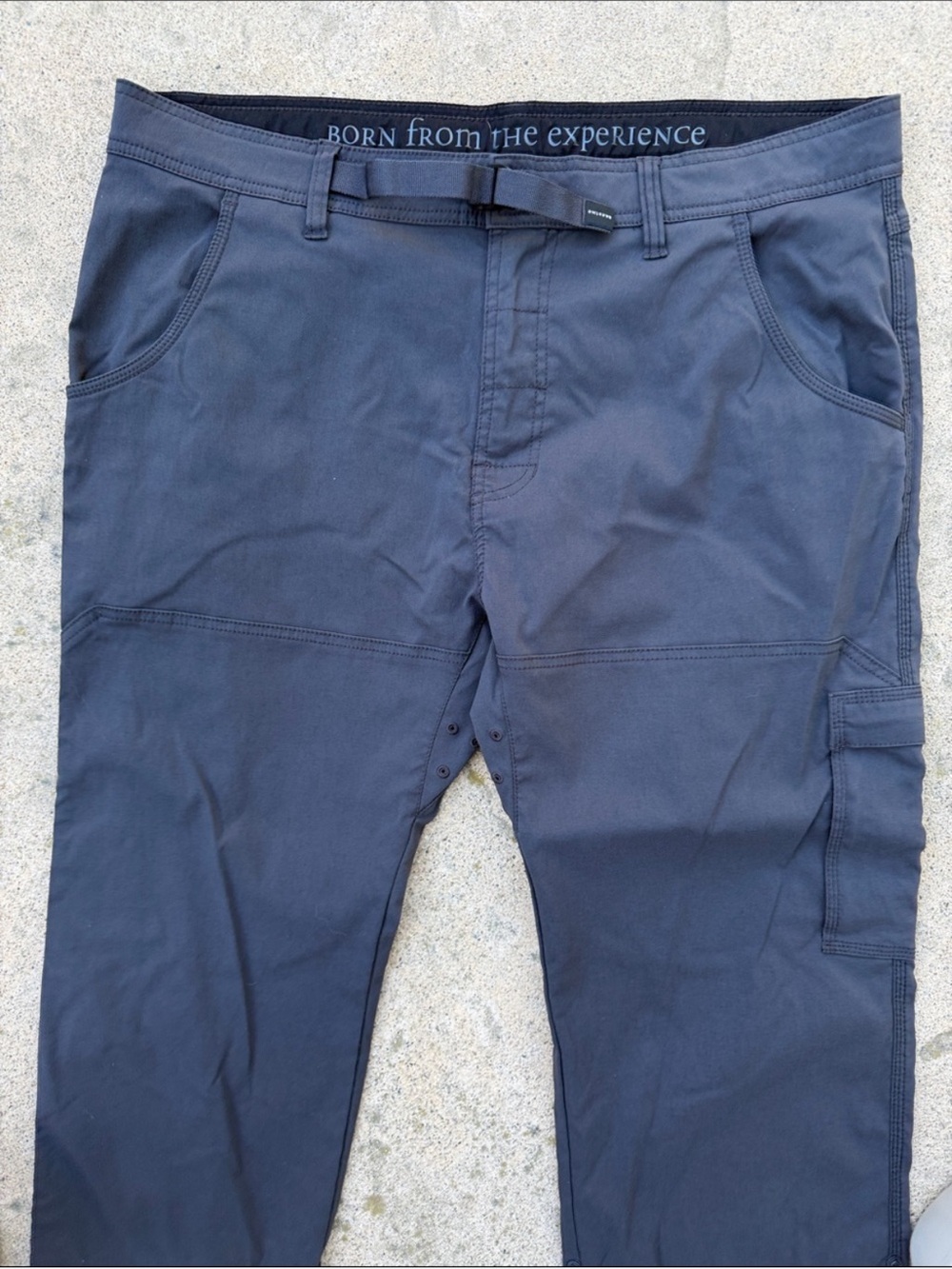 PrAna Men's zion Stretch Grey Gorpcore Hiking Trail Nylon Pants Size 38" x 30" - Picture 3 of 10